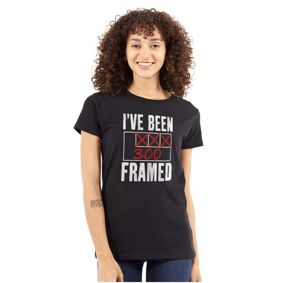 Bowling I've Been Framed Score Womens Slim Fit Graphic Tee Brisco Brands S