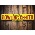 thumbnail image 1 of Bowling Lane Novelty Sign, Metal Wall Decor - 4x18 inches, 1 of 4
