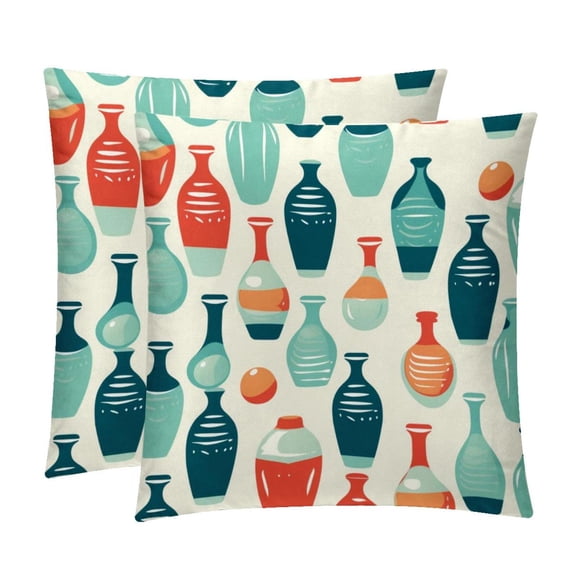 Bowling Luxurious Velvet Pillow Covers Inserts Set with Unique Patterns - 16x16, 18x18, 20x20 Inches - 2 Pack Decorative Throw Pillow Covers for Home Decor and More