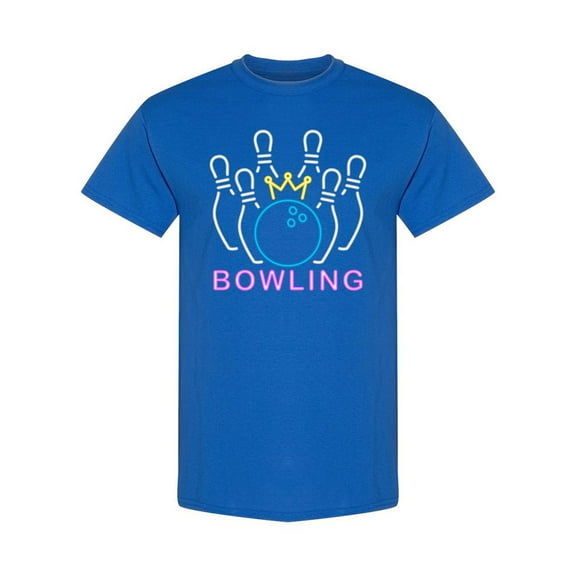 Bowling Neon T-Shirt Men -SPIdeals Designs, Male 3X-Large