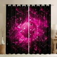thumbnail image 1 of Bowling Party Blackout Curtains 52"x84" Set of 2 Panels for Teens Boys Bedroom Decor,Kids Sports Curtains Rose Pink Ball Window Curtains & Drapes Bowling Ball Print Darkening Curtains Black Decor, 1 of 5