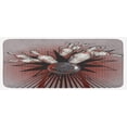thumbnail image 1 of Bowling Party Kitchen Mat, Bowling Ball Crashing into Pins Retro Blast Effect Sketchy Art Design, Plush Decorative Kitchen Mat with Non Slip Backing, 47" X 19", Mauve Grey Red, by Ambesonne, 1 of 1