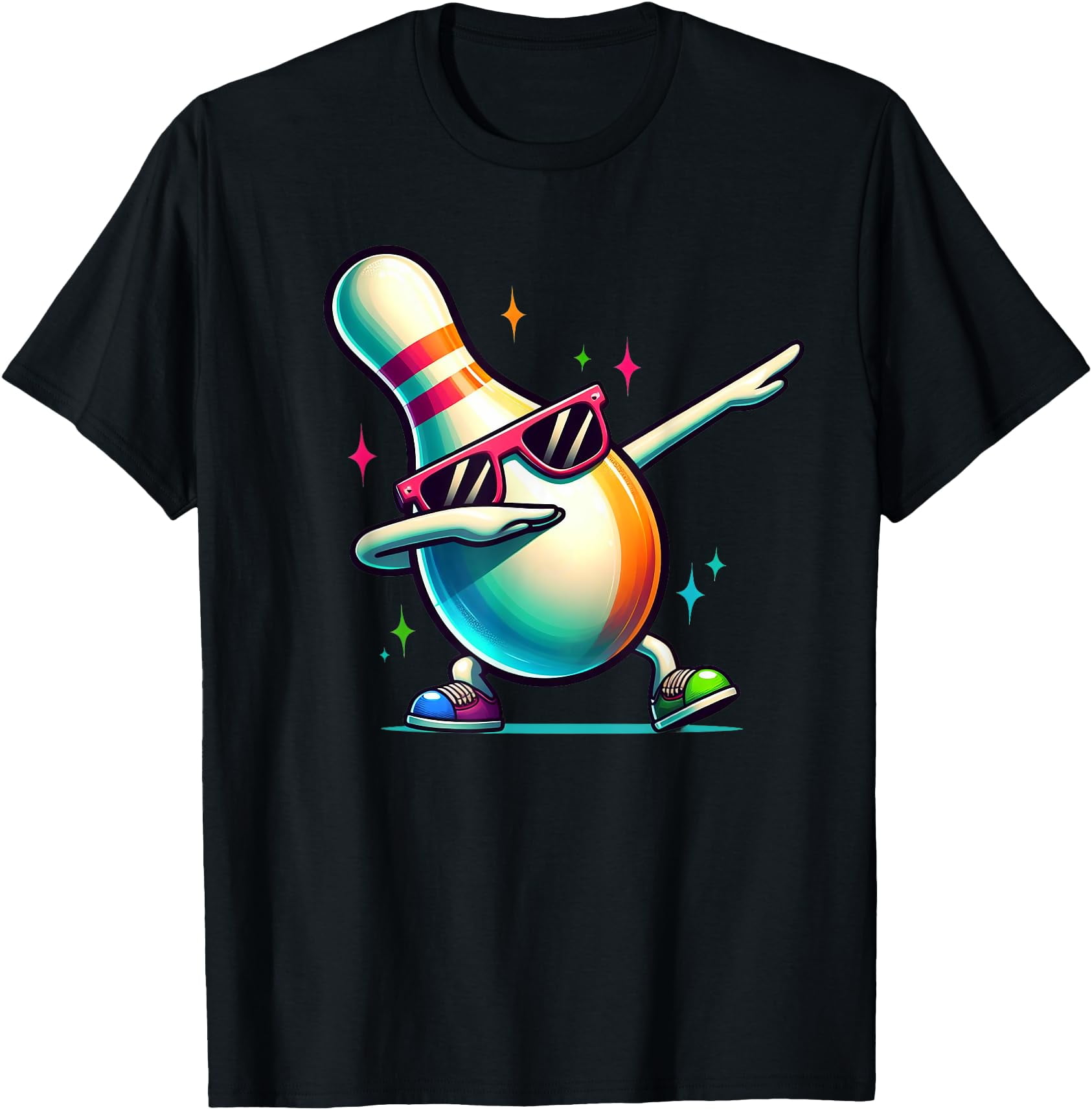 Bowling Dabbing T-Shirt - Fun Bowling Birthday Party Tee For Men & Women
