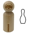 thumbnail image 1 of Bowling Pin Outline Rubber Stamp for Scrapbooking Crafting Stamping - Small 3/4 Inch, 1 of 7