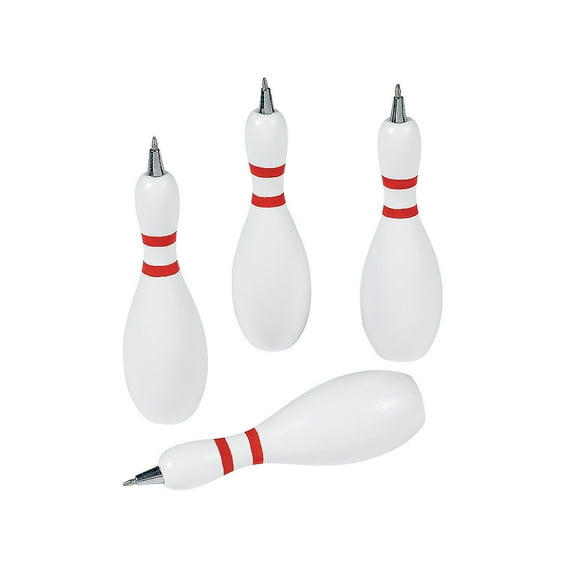 Bowling Pin Shaped Pen - Party Favors - 12 Pieces