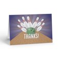 thumbnail image 1 of Bowling Pins Thank You Note Card - 10 Note Cards and Envelopes - Bowling - B14395, 1 of 3