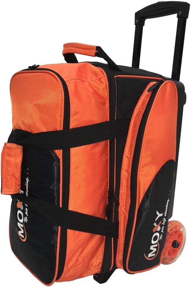 Moxy Blade Premium Double Roller Bowling Bag - Purple/Black 2-Ball Roller With Shoe Compartment