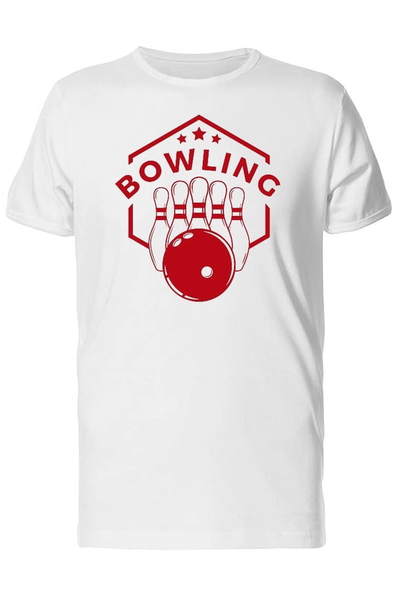 Bowling Red Logo T-Shirt Men -Image by Shutterstock, Male XX-Large