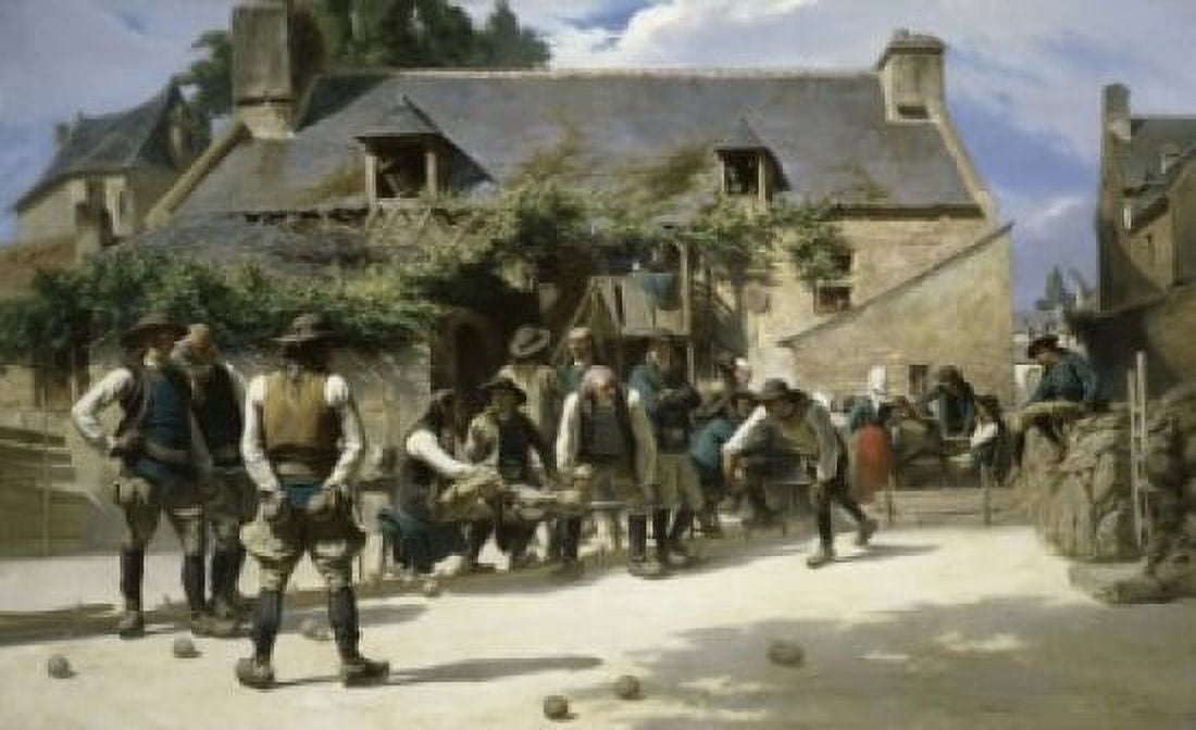 Bowling Sebastien Charles Giraud (1819-1892French) 1869 Musee des Beaux-Arts Rouen France Canvas Art - Sebastien Charles Giraud (18 x 24)