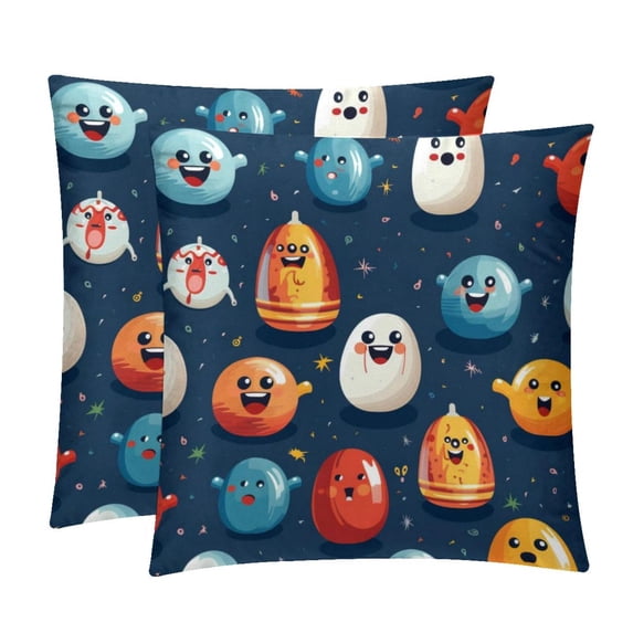 Bowling Set of 2 Velvet Throw Pillow Covers with Unique Patterns in 16x16, 18x18, 20x20 Inches for Throw Pillow Inserts for Various Occasions