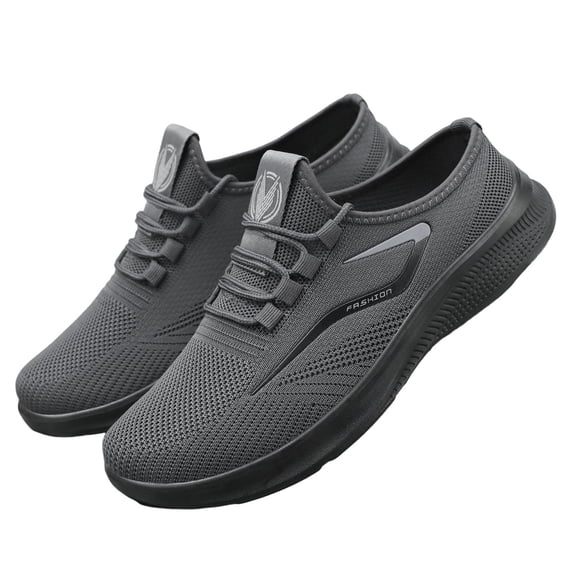 Bowling Shoes Men Orthopedic Shoes with Arch Support Slip On Wide Width Sneakers Non-Slip Sole Lightweight Athletic Sneakers with Breathable Mesh Outdoor Workout Sneaker Walking Comfort Gray 42