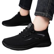 Bowling Shoes Men Orthopedic Shoes with Arch Support Slip On Wide with Breathable Mesh Outdoor Workout Sneaker Walking and All-Day Comfort Black 48