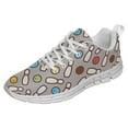 thumbnail image 1 of Bowling Shoes for Men Women Running Sneakers Breathable Casual Sport Tennis Shoes Gift for Him Her White Size 3.5, 1 of 5