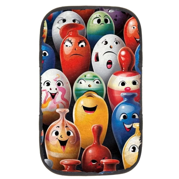 Bowling Soft Comfortable Furry Printed Armrest Cover - 12.5x8.2 Inch Armrest Accessory