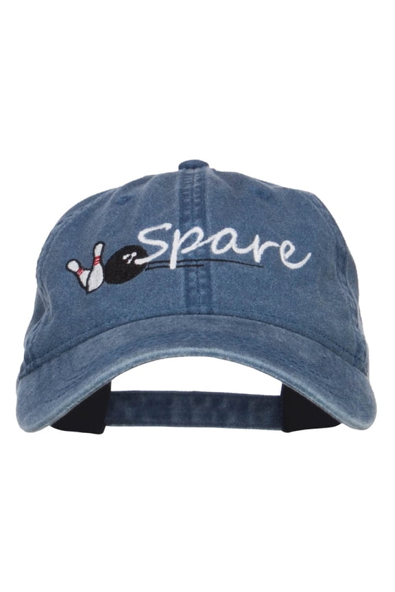 Bowling Spare Embroidered Washed Cap - Navy OSFM