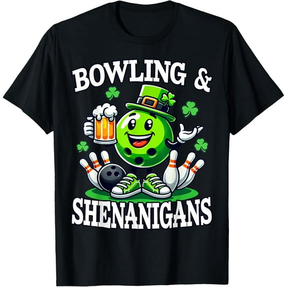 Bowling St Patrick's Day Shenanigans Bowler Funny Team T-Shirt Shirts