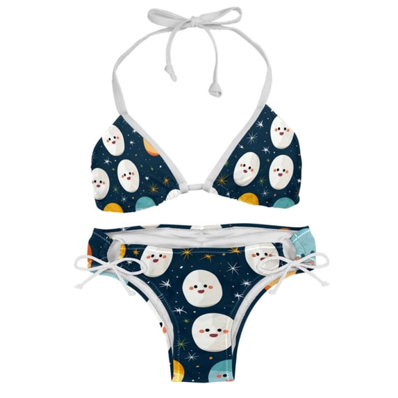 Bowling Swimsuit Women Bikinis: Detachable Sponge Adjustable Strap Bikini Set Two-Pack Beach Pool Vacation.