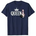 thumbnail image 1 of Bowling T-Shirt for Women Funny Cute Queen Couples Bowler Gift T-Shirt Short Sleeve Tees for Valentine's Day Women Bowling Enthusiasts, 1 of 4