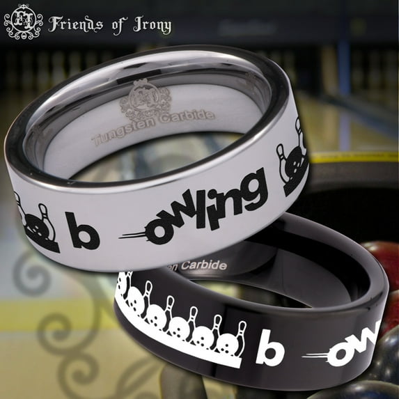 Bowling Tungsten Carbide Ring
