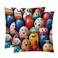 thumbnail image 1 of Bowling Unique Velvet Throw Pillow Covers Set of 2 for Chair Pillow Covers for Various Occasions - 16x16, 18x18, 20x20 Inches - Decorative Pillows Covers with Unique Patterns, 1 of 6