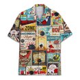 thumbnail image 1 of Bowling Vintage Funny Bowling Short Sleeve Hawaiian Shirt Funny Player Button Down Shirt, 1 of 7