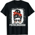 thumbnail image 1 of Bowling mom messy bun bleached mother's day gift tee T-Shirt, 1 of 4