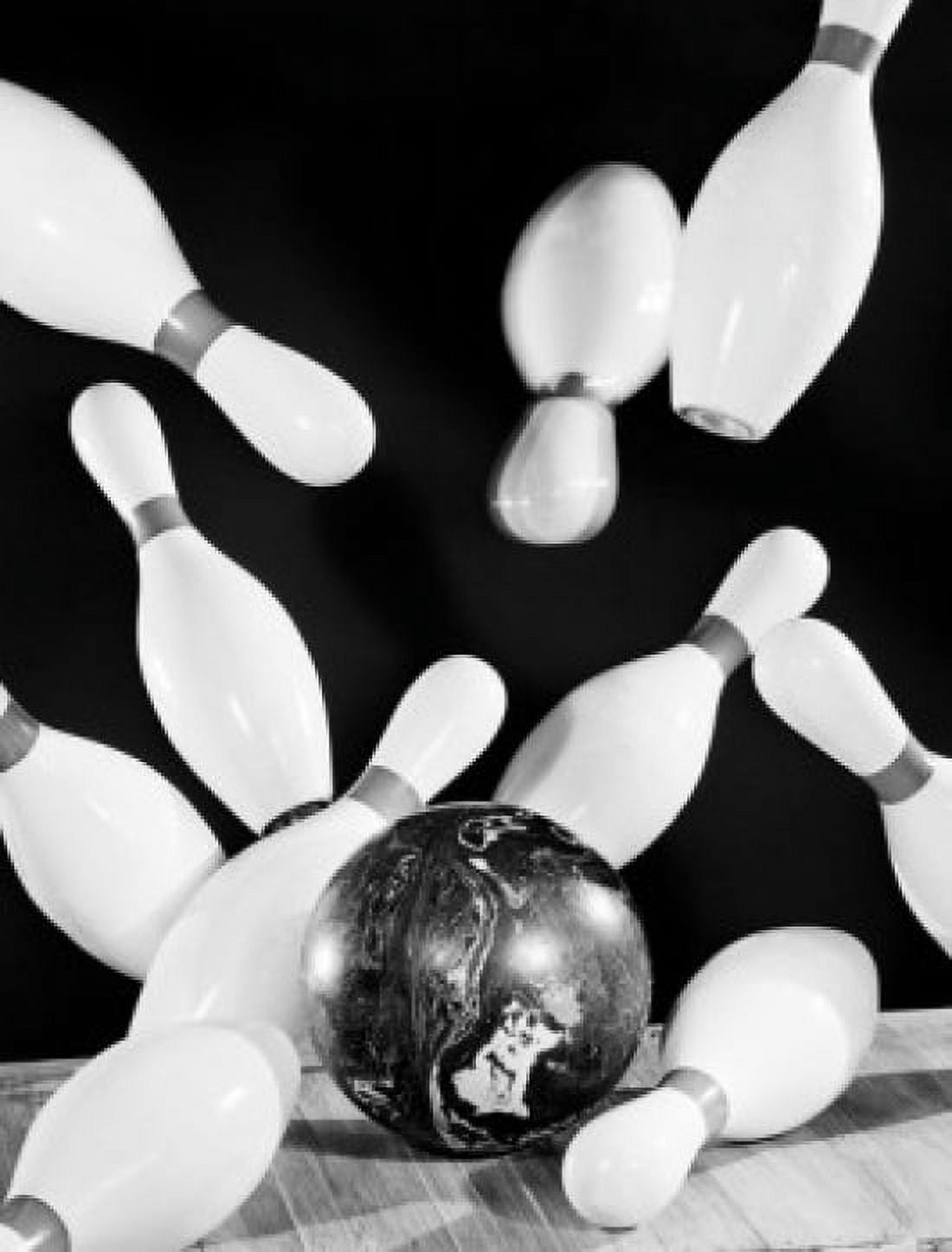 Bowling pins in motion Canvas Art - (18 x 24)