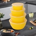 thumbnail image 1 of Bowls with Lids Set, Plastic Mixing Bowls for Kitchen Preparing,Serving and Storing,Set of 4-Includes 4 Bowls and 4 Kids, Beat Nesting Bowls with Sealing Lids, 1 of 8