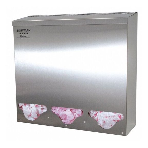 Bowman Dispensers Bulk Dispenser,3 Compartments,Silver BK313-0300