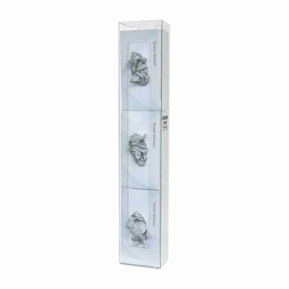 Glove Dispenser, PETG, Holds (3) Boxes ,Clear ,30-1/8 in H x 5-1/2 in W x 4 in D