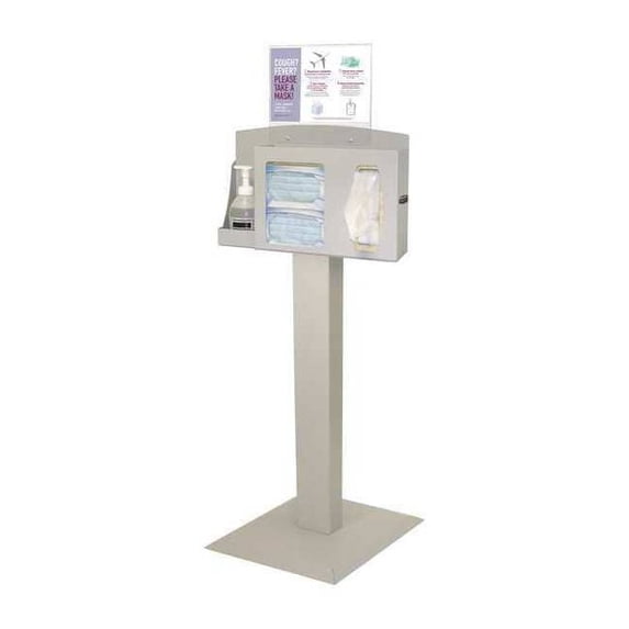 Bowman Dispensers Respiratory Hygiene Station,56-1/16 in.H BD102-0012