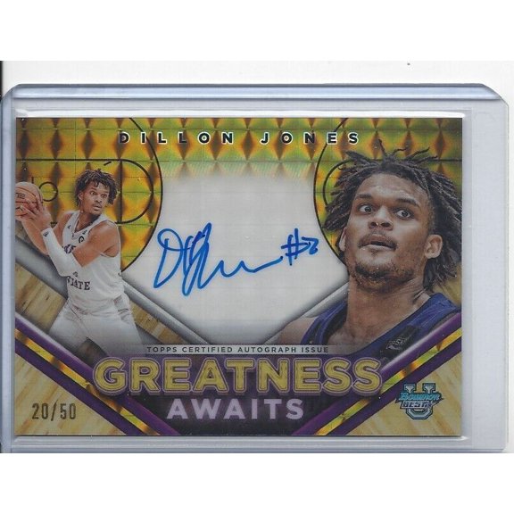 Bowman's Best University Spencer Jones Gold Geometric Refractor Stanford Cardinal NCAA Autographed Basketball Trading Card