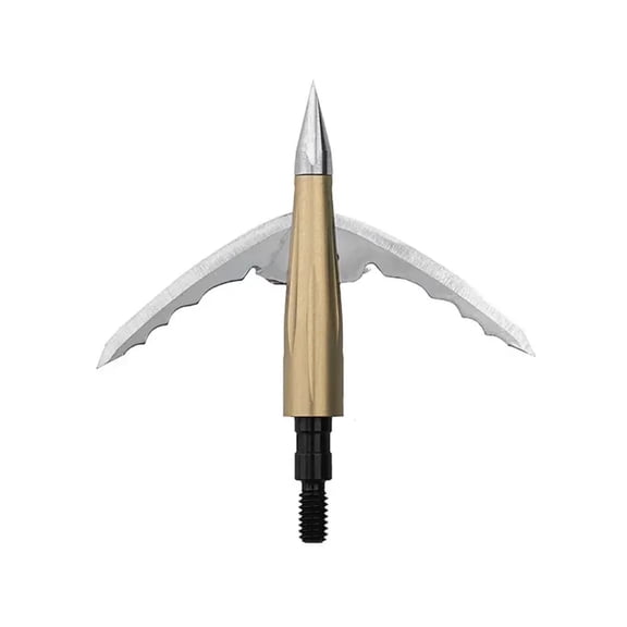 Bowmar Archery Aluminum Mechanical Broadheads, 2in, 100 Grain, Set of 2, Steel