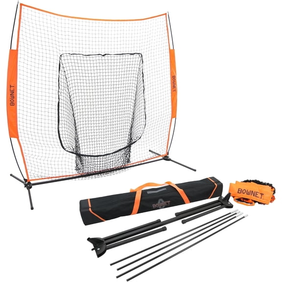 Bownet Big Mouth X with BMX Frame Hitting Net & Frame 7 X 7 Baseball / Softball