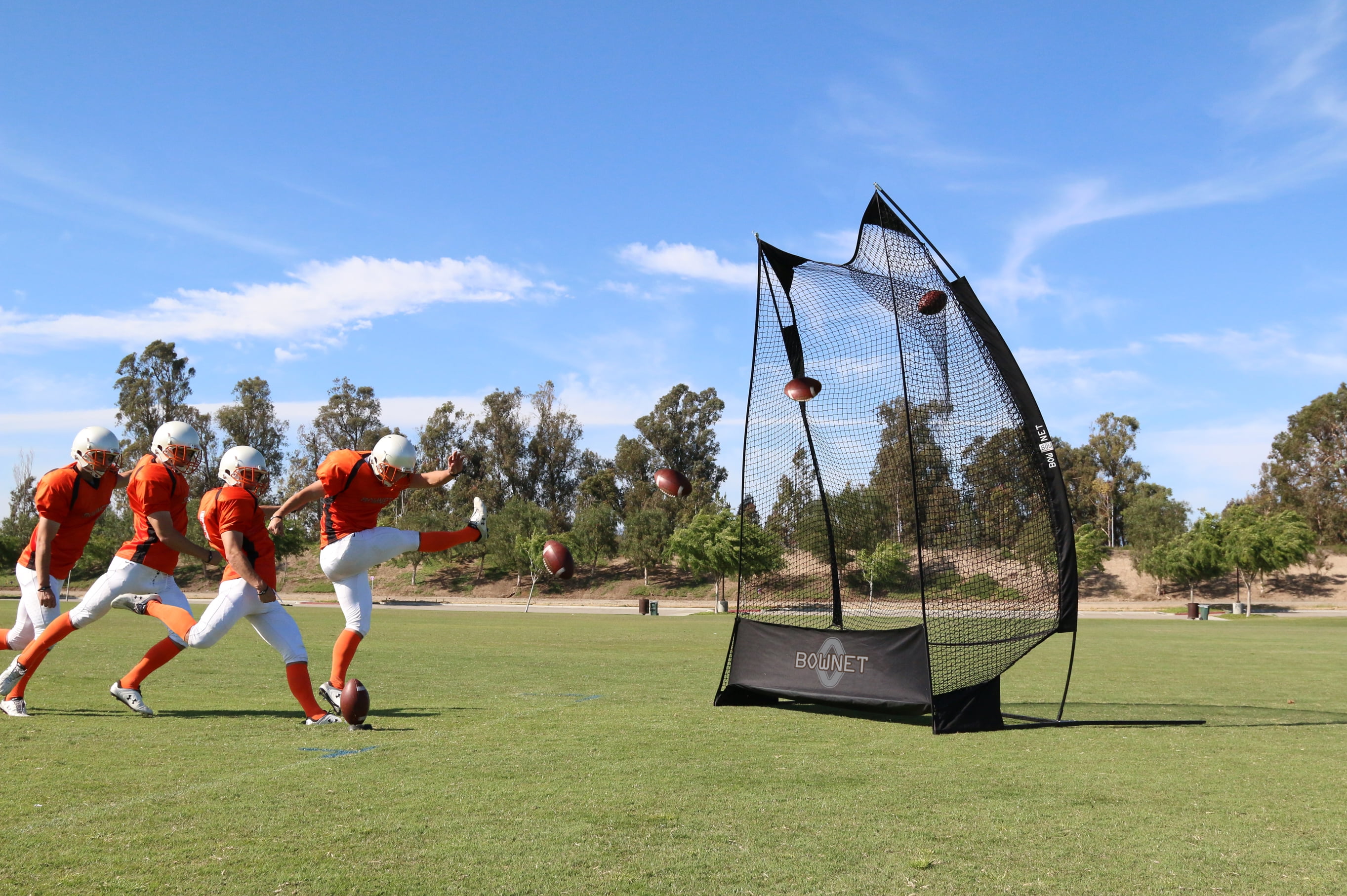 SoloKicker Pro Football Kicking Net with Carrying Case (7'4" X 4