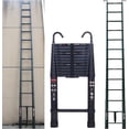 thumbnail image 1 of Bowoshen 16.5Ft/5M Ladder Step Ladder Loft Heavy Duty Telescopic Ladder+Safety Roof Hook,Black, 1 of 9