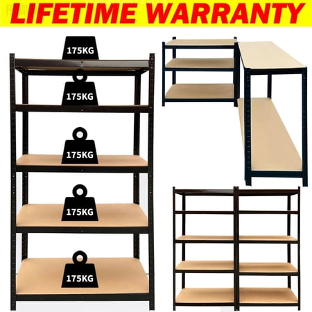 Bowoshen 5 Level 29"Wx12"Dx66"H Adjustable Storage Shelving Unit,Heavy Duty Organizing Shelf Metal Utility Rack Boltless Shelves