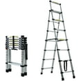 thumbnail image 1 of Bowoshen 6.6ft + 7.5ft, 7+6 Steps Ladder Folding Lightweight High Quality Aluminum Ladders Maximum Loading 150kg, 1 of 10