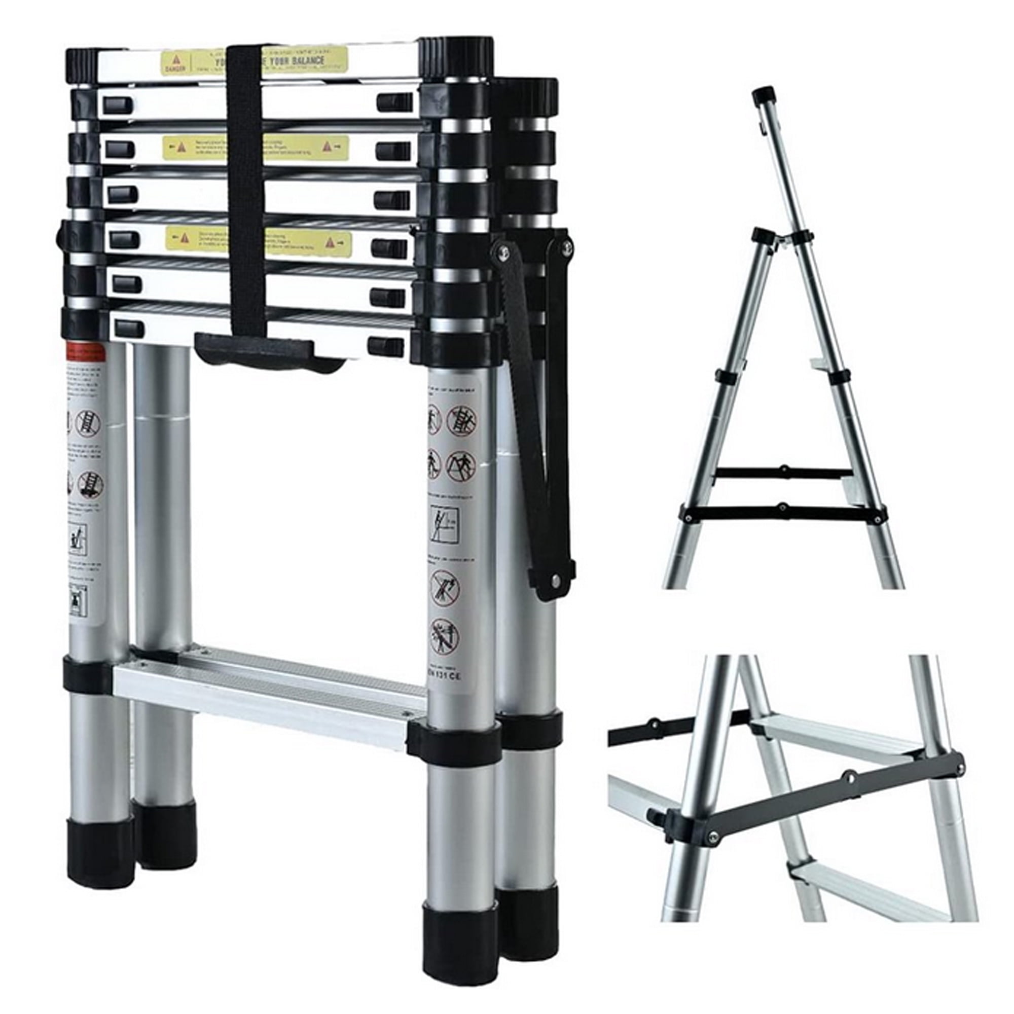 7step Ladder Bowoshen 6+7 Step Ladder Aluminium Lightweight Heavy Duty Tall ...