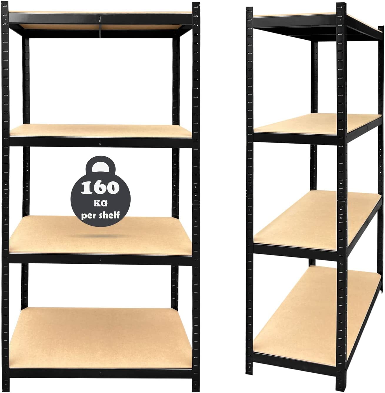 Bowoshen 63"Heavy Duty Shelving Unit Metal Shelve,4 Tier MultiUse