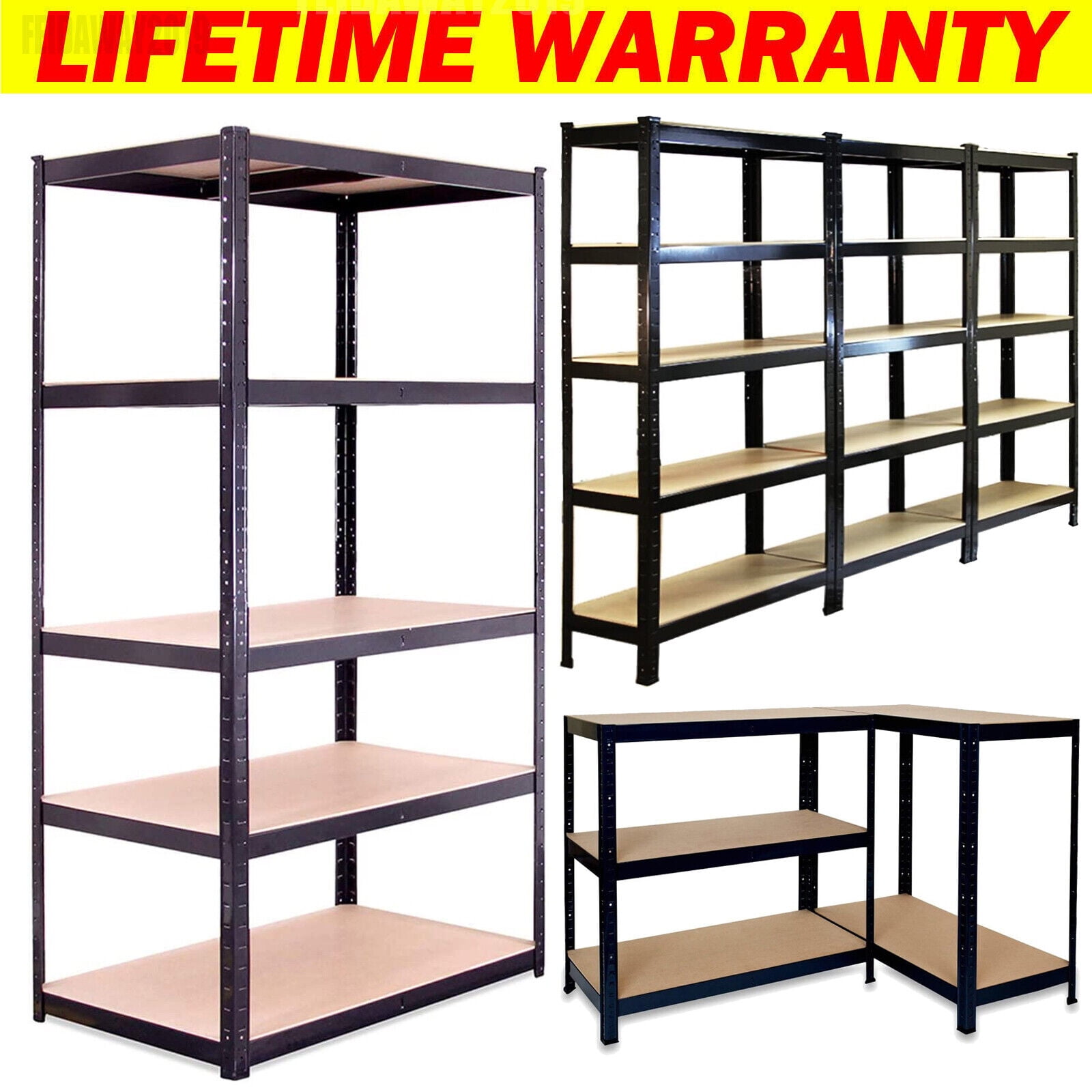 Bowoshen 70" Heavy Duty Shelf Garage Steel Metal Storage 5 Level Adjustable Home Shelves Rack