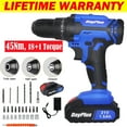thumbnail image 1 of Bowoshen Electric Cordless Drill,21V Powerful 1500mAh Recheageable Battery, 45Nm 18+1 High Torque, 29 Piece Driver Bit Set With Carry Case, 1 of 10