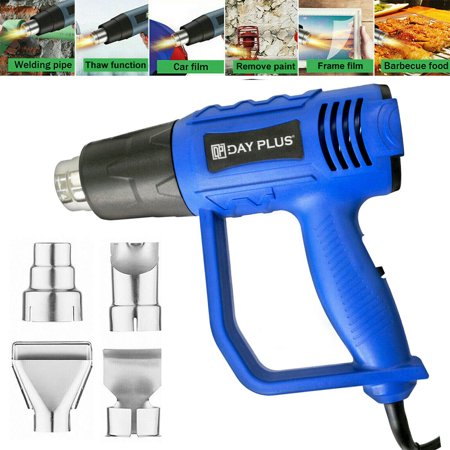 Bowoshen Heat Gun, Professional Hot Air Gun Kit 2000W 9 Gear Variable Temperature 4 Accessories for DIY, Stripping Paint, Shrinking PVC, Dissolve Adhesives and Home Improvement,J