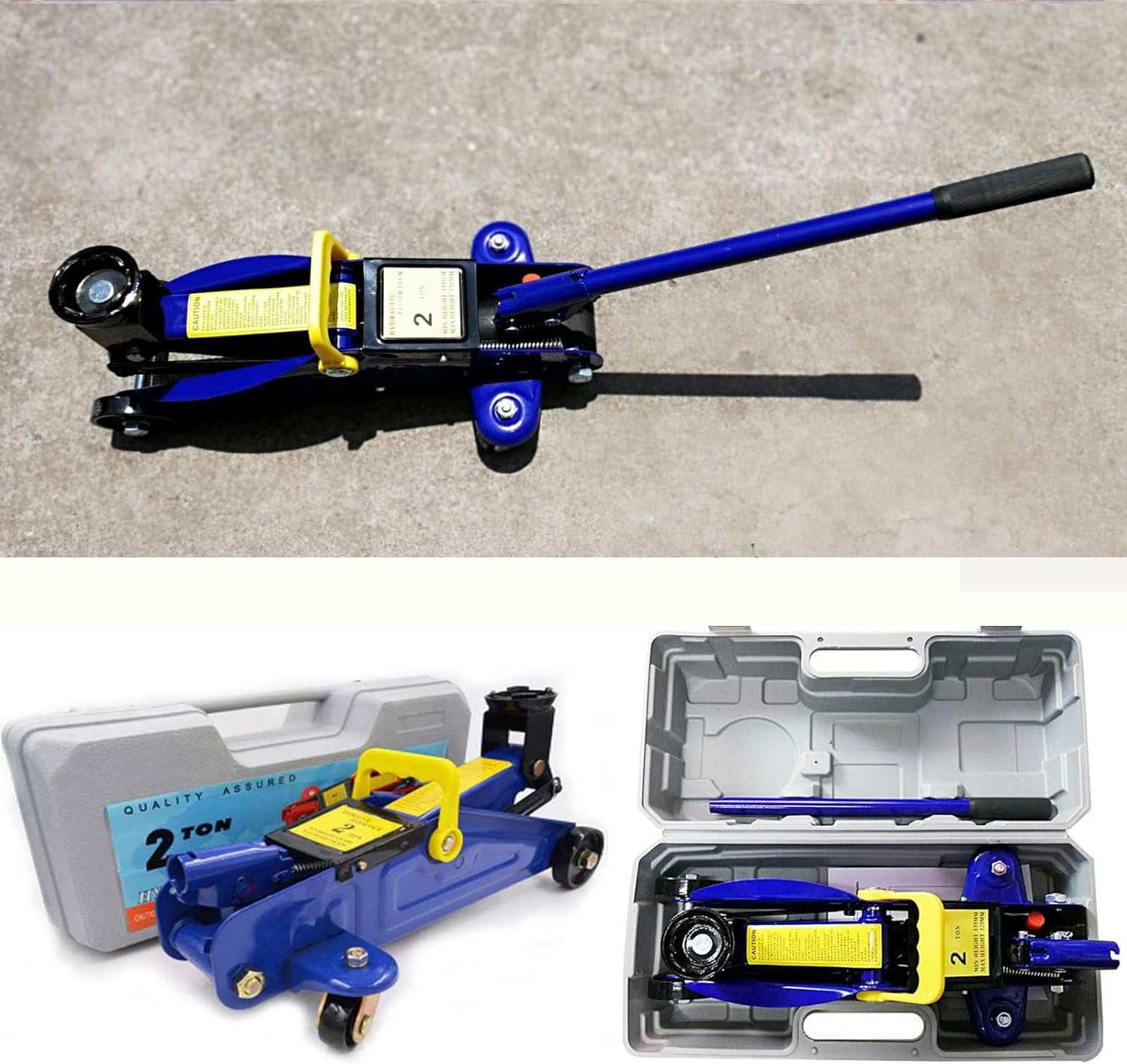 Bowoshen Hydraulic Trolley Floor Jack Heavy Duty 2 Ton Low Profile Trolley Jack Lifting Jack for