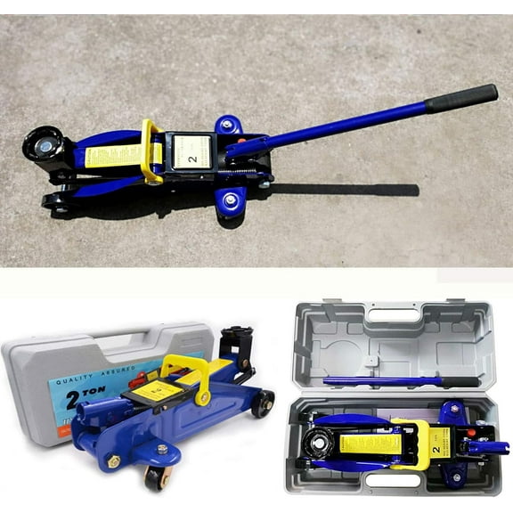 Bowoshen Hydraulic Trolley Floor Jack Heavy Duty 2 Ton Low Profile Trolley Jack Lifting Jack for Car Van Garage Tyre Repair Change Tire Emergency Tool