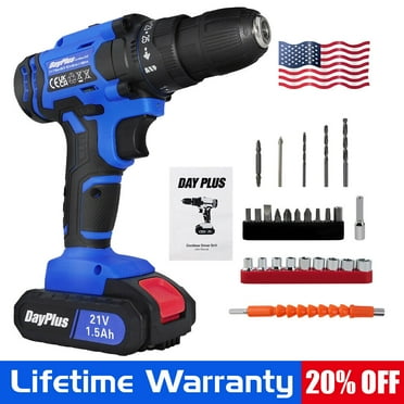 Bowoshen 21 V Electric Drill Driver, 1500 mAh 1400 RPM
