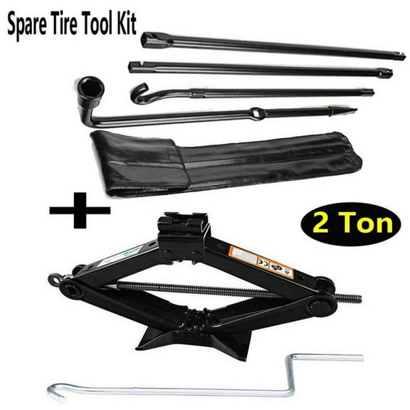 Bowoshen Spare Tire Tool+Scissor Jack Handle 2 Ton Set for Ford F150 Auto Truck(2004 to 2014)Wheel Release/Removal Repair Lug Wrench Replacement Kit