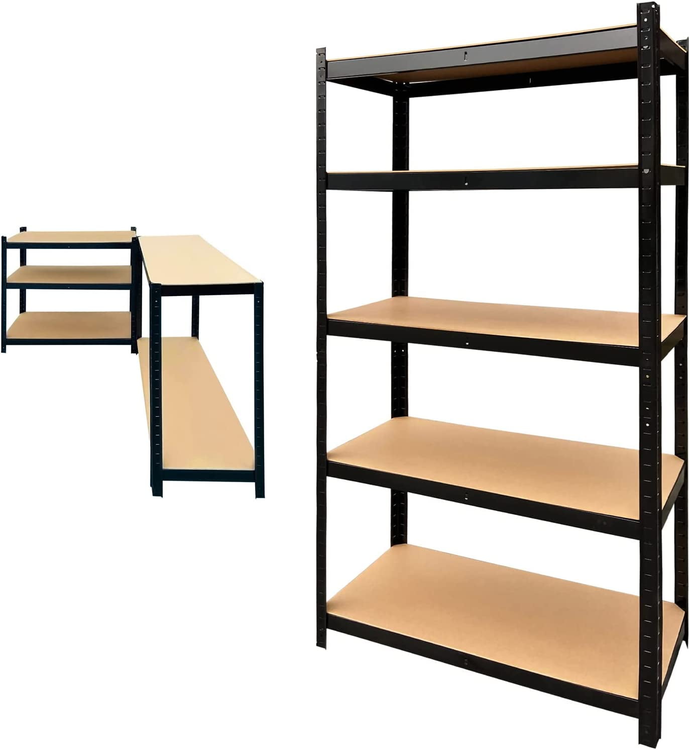 Bowoshen Storage Shelves Garage Shelving Unit,5 Tier Heavy Duty Metal ...