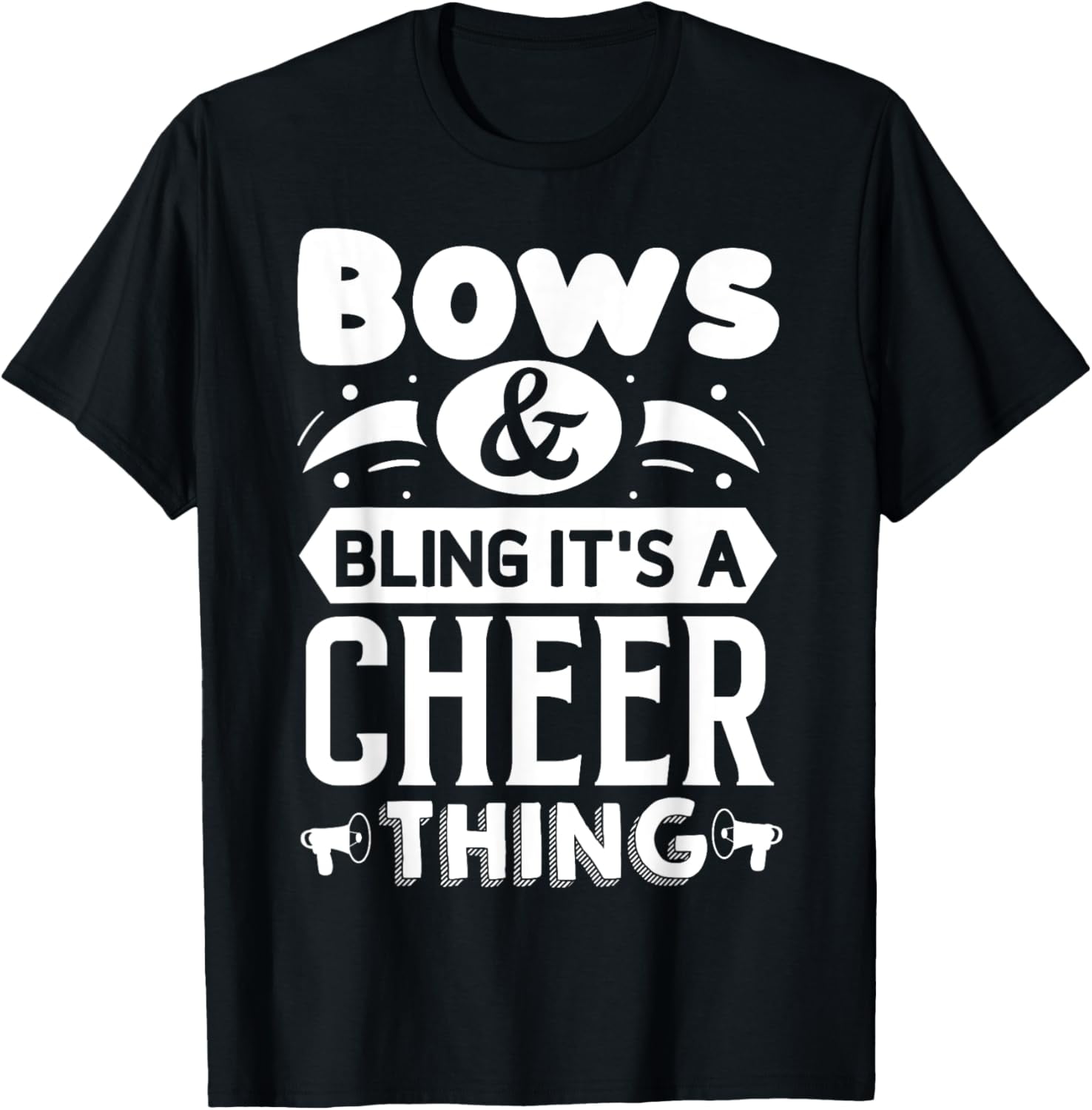 Bows And Bling It's A Cheer Thing | Cheerleader Funny Creative Graphic ...