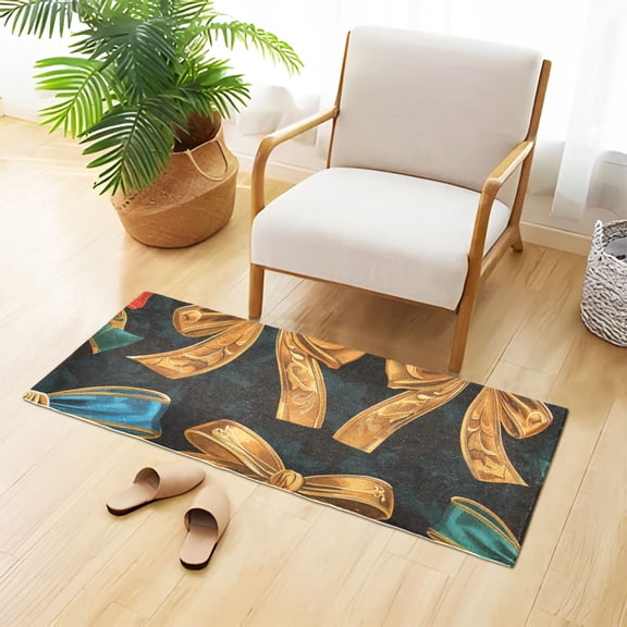 Bows Bathroom Rug 39x20 Non Slip Quick Dry Washable Bathroom Mats for Bedroom Living Room Kitchen